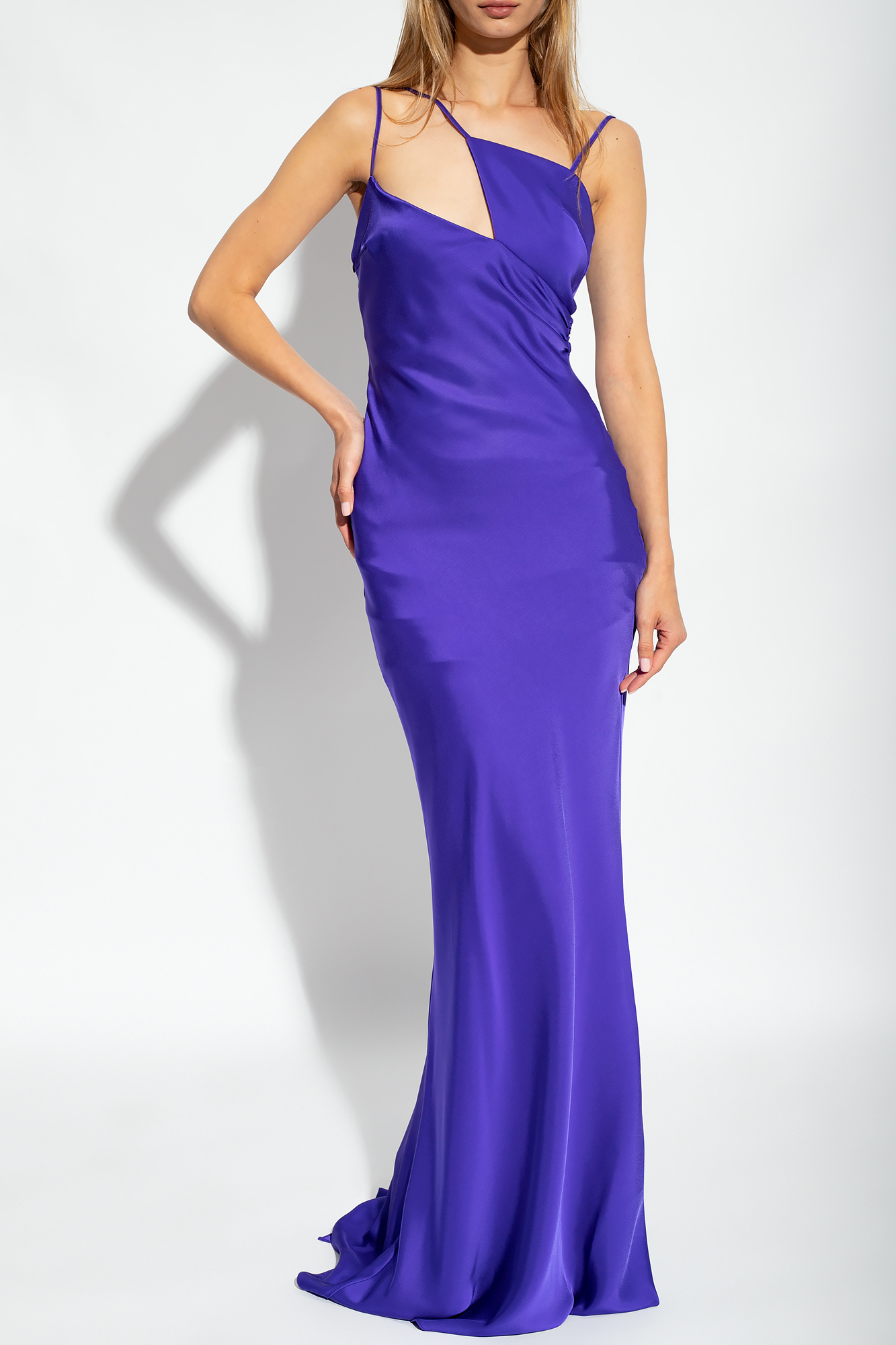 Purple Melva maxi satin dress The Attico Vitkac Germany